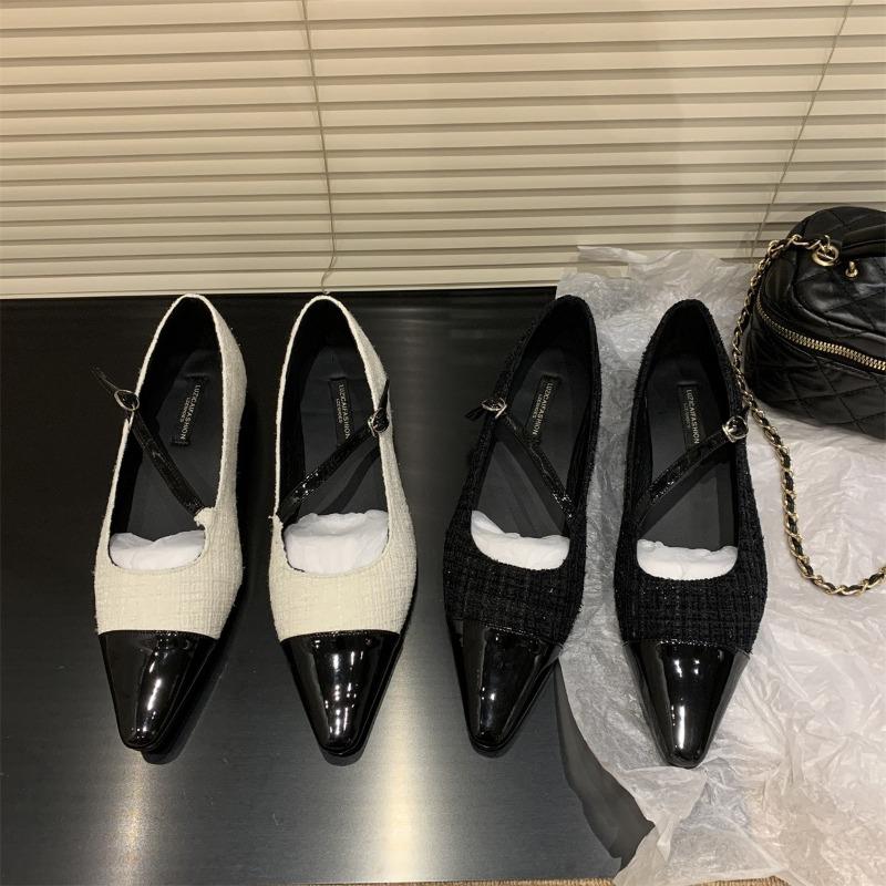fashion 2024 Women's Shoes Brand Women's Mary Jane Spring and Autumn Pointed Toe Single Shoes Pumpkin Shoes