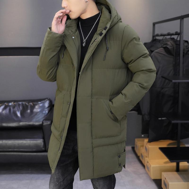 Hooded Cotton Jacket for Men, Medium To Long Length, Thick and Warm Jacket, Long Cotton Jacket, Cold Proof Winter Coat, Cotton J