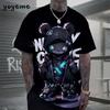 T-shirt da uomo Hip Hop con motivo Orso Stampa 3D Abbigliamento da uomo Estate Nuova Streetwear T-shirt Unisex Oversize Harajuku Abbigliamento da uomo