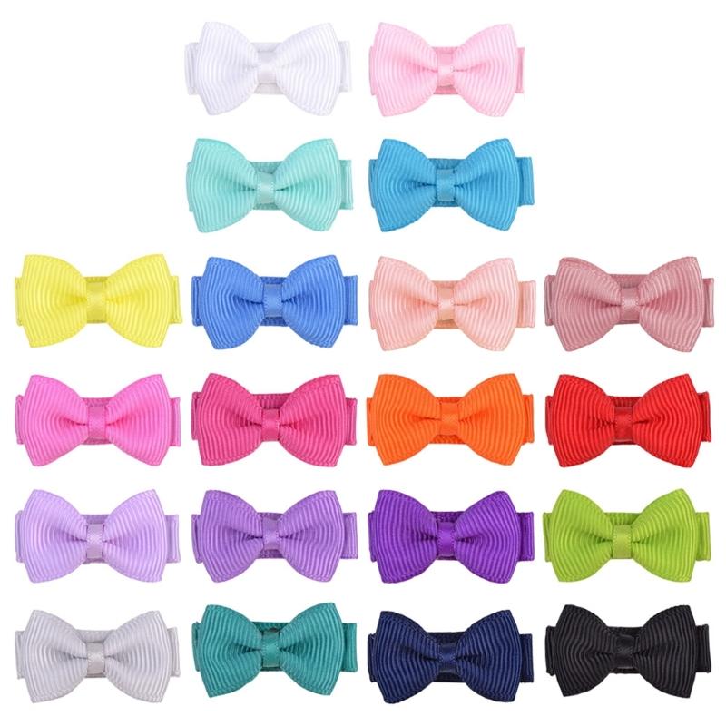 

Hair Clips for Baby Girl Sweet Bowknot Hairpin Bulk 20PCS Hair Bows Side Clip Spring Hair Decorations Children Headdress 1