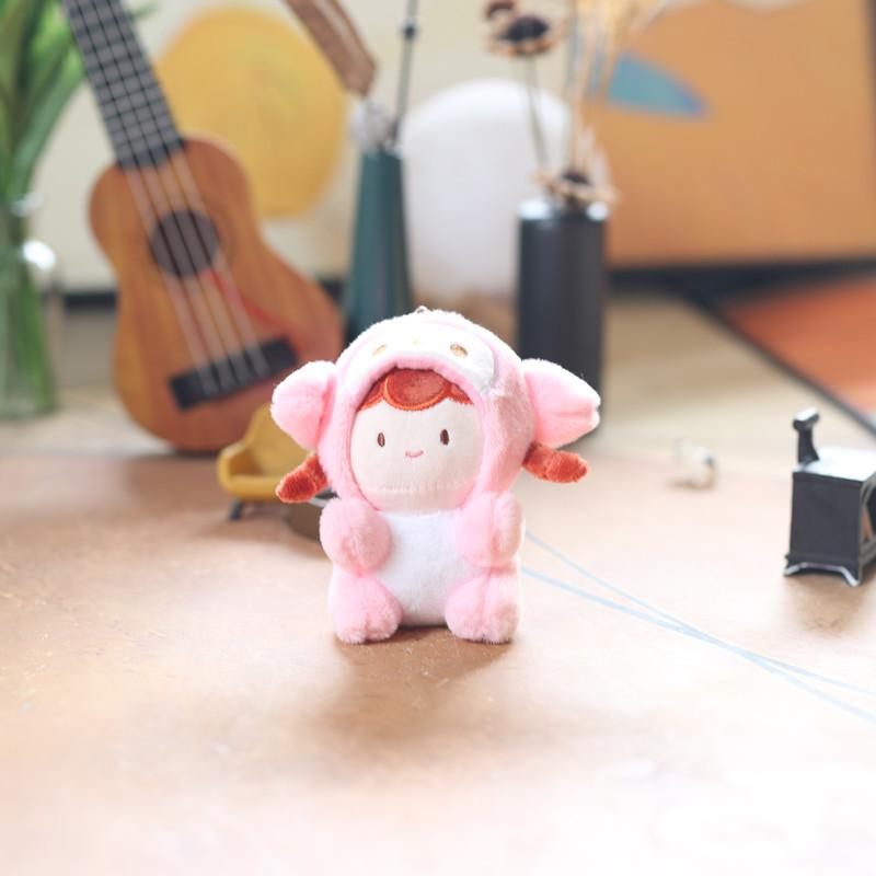 Cute Cute Girl Strawberry Bear Plush Pendant Plush Toy Doll Kulomi Bag Hanging Keychain Doll