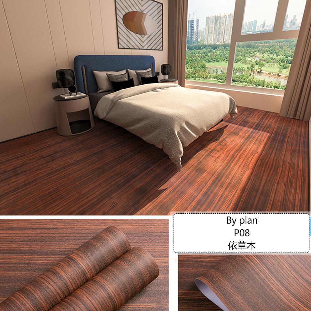 Thickened Wood Grain Self Adhesive Wallpaper Waterproof Wardrobe Tabletop Furniture Refurbished Adhesive Wallpapers 3D