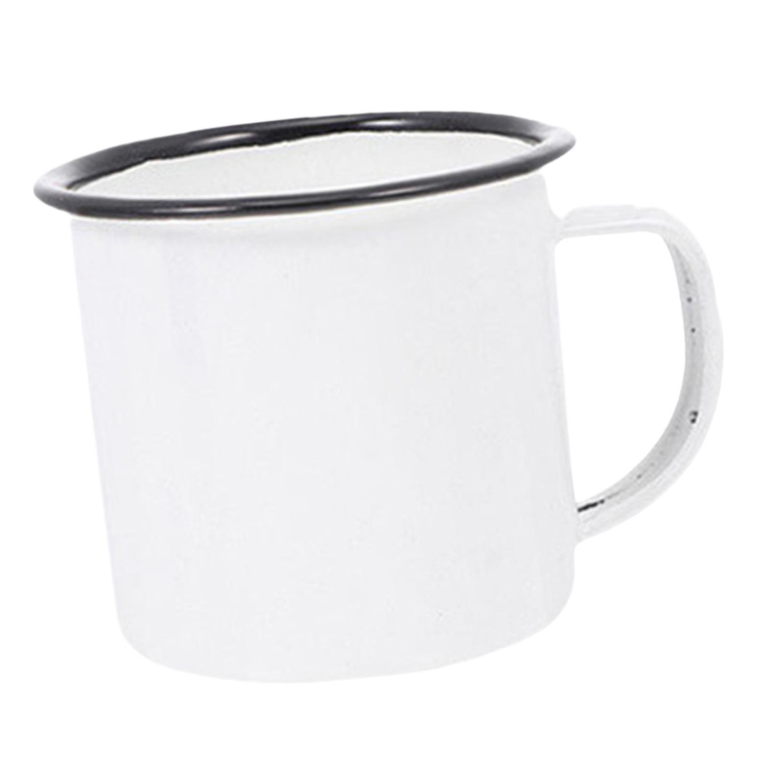 Эмалированная кофейная кружка креативная с ручками портативная многоразовая кружка для воды посуда для домашней кухни квартир настольная кофейная