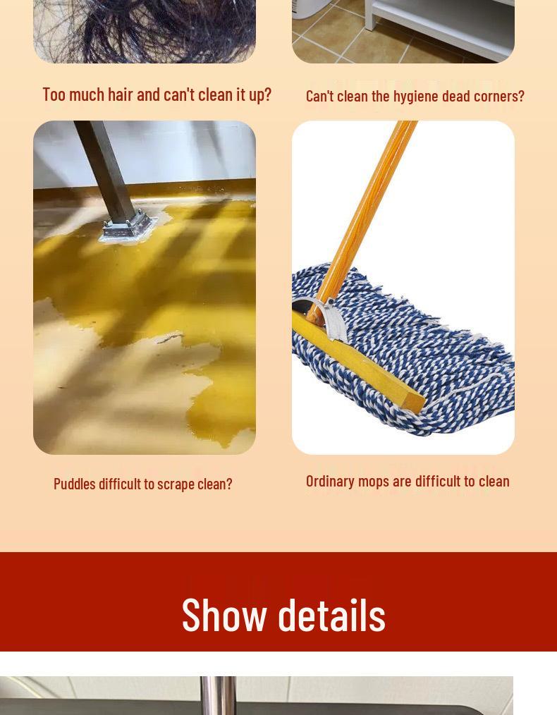 Stainless Steel Silicone Floor Scraper for Bathroom Tiles