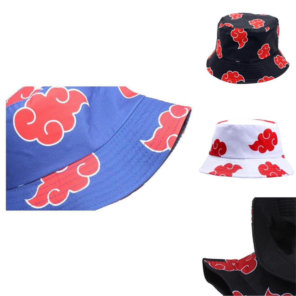 Stylish Naruto Cap Akatsuki Bucket Beach Hat For Men And Women With Sunscreen Protection