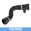 ABSOPRO Radiator Coolant Hose, Rubber Black, for BMW X4 M40i 3.0L L6 (Gas) 2018/2018 (Part Numbers 17127646150/17127634449)