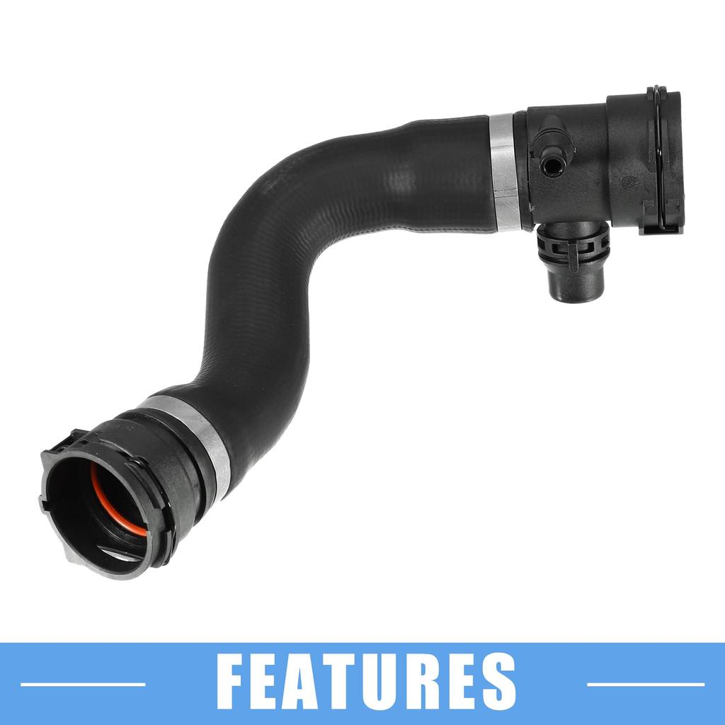 ABSOPRO Radiator Coolant Hose, Rubber Black, for BMW X4 M40i 3.0L L6 (Gas) 2018/2018 (Part Numbers 17127646150/17127634449)