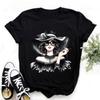 T-shirt Grafica Vintage da Donna Manica Corta Casual Classica Moda Coreana Versatile per l'Uso Quotidiano Streetwear Y2k per Donne