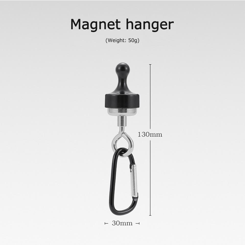 5-20PCS Strong Magnetic Hooks Keychain Outdoor Tent Canopy Carabiner Camping Light Hook Magnet Bearing Hanger D Type Lock Buckle
