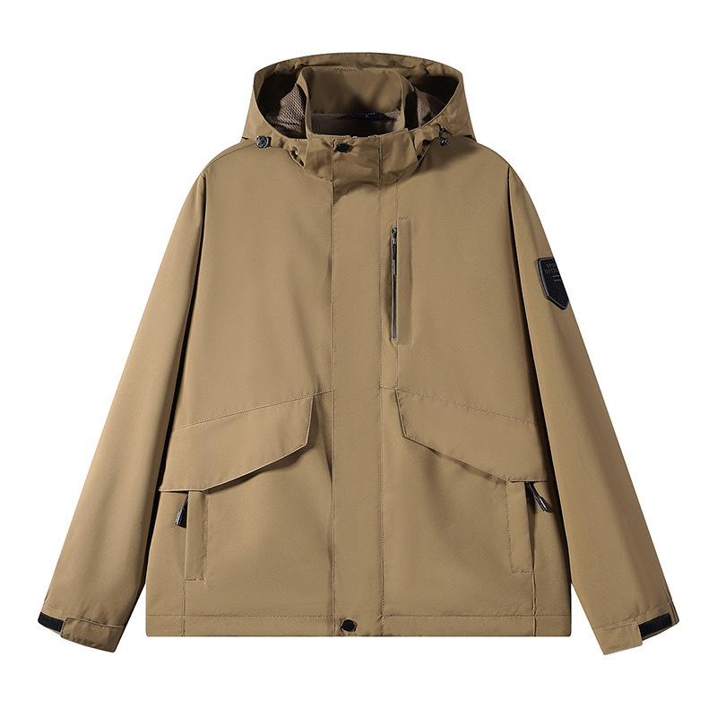 Sports Jacket for Boys 2026 New Loose Casual Hooded for Spring Autumn Solid Color Windproof Waterproof