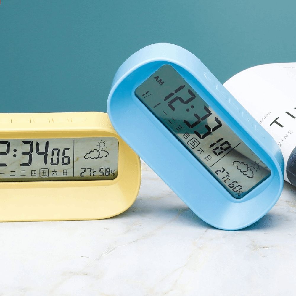 Mini Smart Digital Alarm Clock Plastic Timing Alarm Clock LED Digital Clock  Bedside Placement