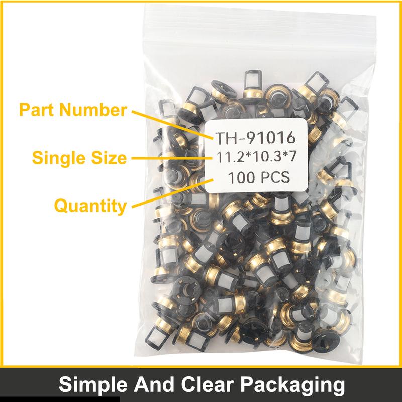 100 PC Car Fuel Injector Micro Basket Filter Repair Kit Polyester Fuel Injector Micro Filter For Honda Civic 2008 2009 2010 2011
