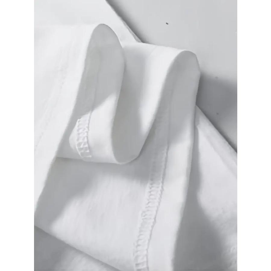 Удобная футболка с круглым вырезом и коротким рукавом с узором в виде сердца — фото 4