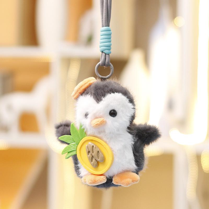 

Cute Penguin Stuffed Animal Doll With Pp Cotton Filling For Kids Gift And Bag Accessory жовтий