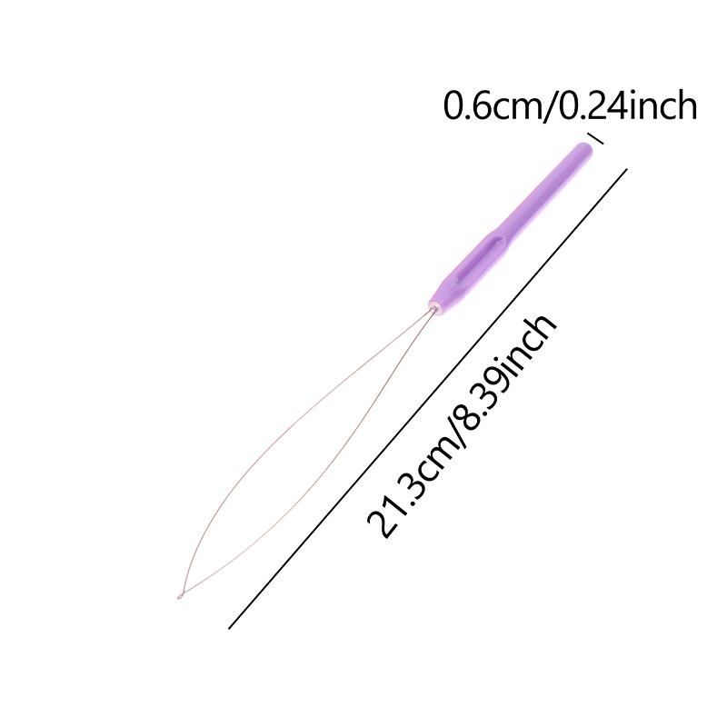 10 ks Nástroj na prodlužování vlasů s očkem, háček na protahování, navlékač jehly s očkem pro silikonové mikrokroužky