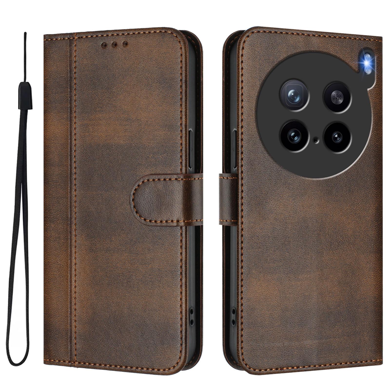 

For vivo X200s 5G Cases Wallet Stand Retro Texture Leather Phone Cover with Lanyard H