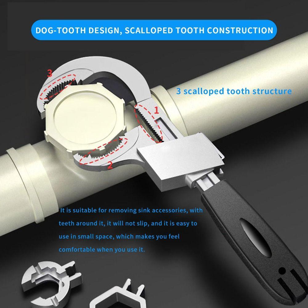 Universal Adjustable Adjustable Wrench 80mm Size Plumbing Wrench Pipe Wrench Kitchen Use