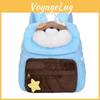 Kids Plush Otter Backpack With Cartoon Pattern And Functional Storage For School And Travel