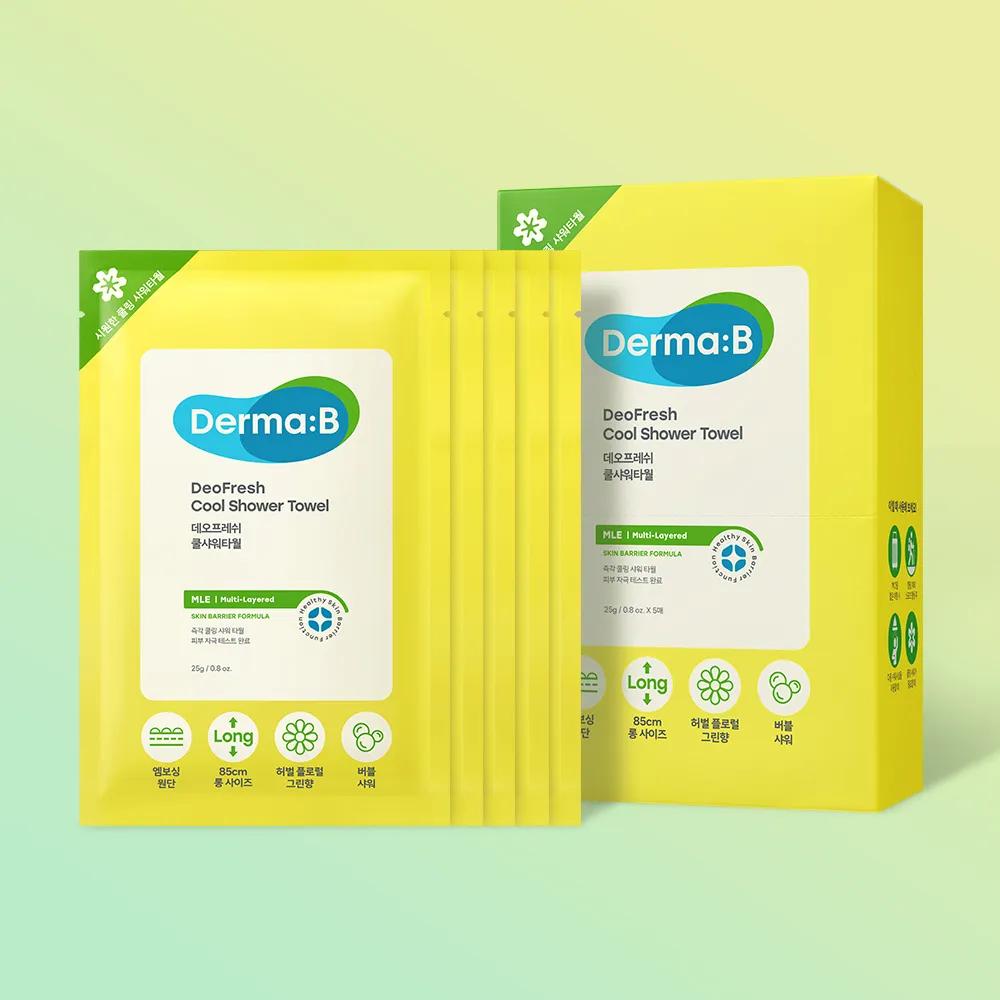 Derma B DeoFresh Cool Shower Towel 5ea
