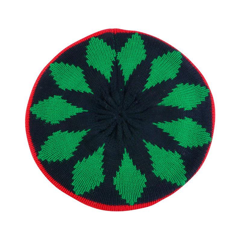 Jamaican Rainbow Reggae Beret - Unisex Autumn/Winter Hat