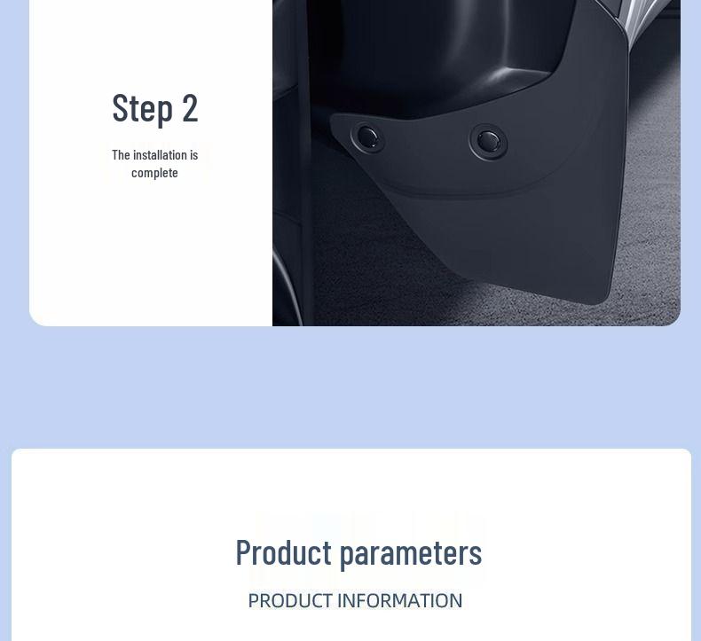 Bohrfreie Schmutzfänger für Tesla Model Y - Original-Stil Außenmodifikation