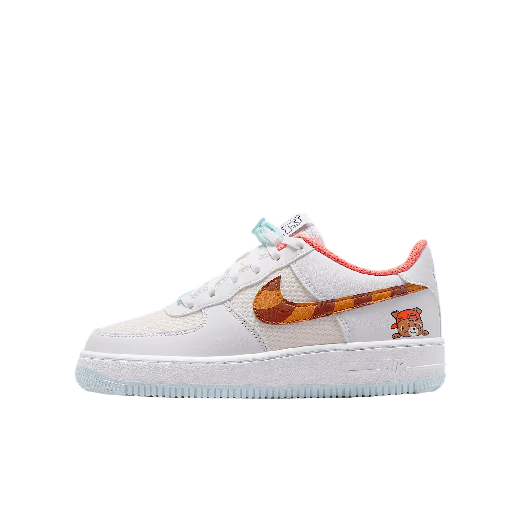 

Nike Air Force 1 Low top Kids Skateboarding Shoes White Brown Unisex IR8259-181 36