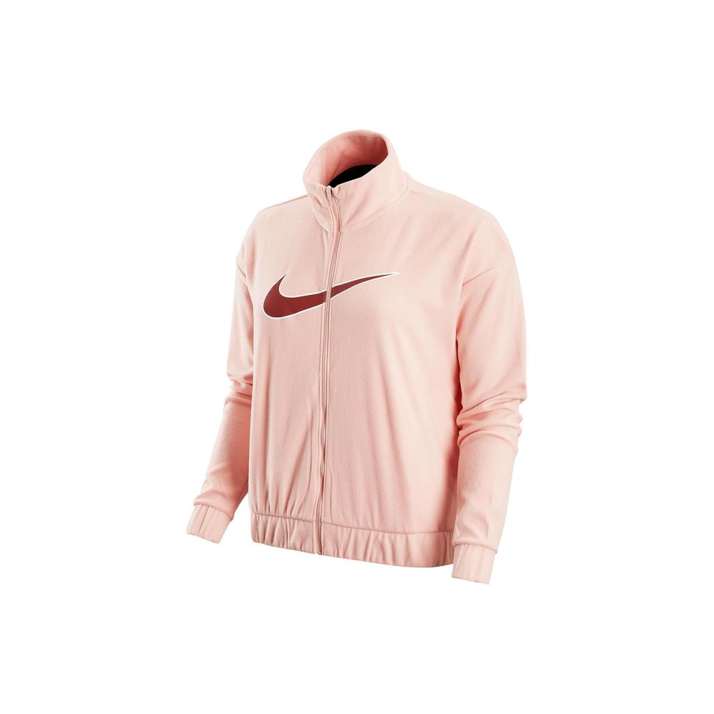 Nike Logo Printed Pattern Stand Collar Jacket Women Jacket Pink DQ6384-800