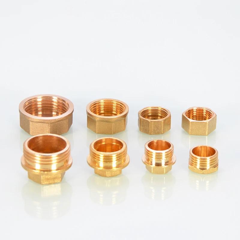 1~10 Stück 1/2" 3/4" 1" BSP Messing Innen-Blindkappe Stopfen Endstück Wasserrohr-Stopfenkappe Fitting Außengewinde Sechskantkopf-Endstopfen