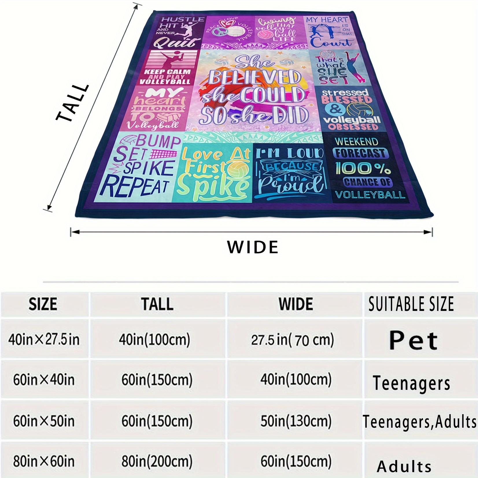 1pc Blanket Volleyball Supplies, Teen Girls Volleyball Gifts, Teen Girls Volleyball Accessories, Volleyball Party Favors, Volleyball Party D 100cm*150cm