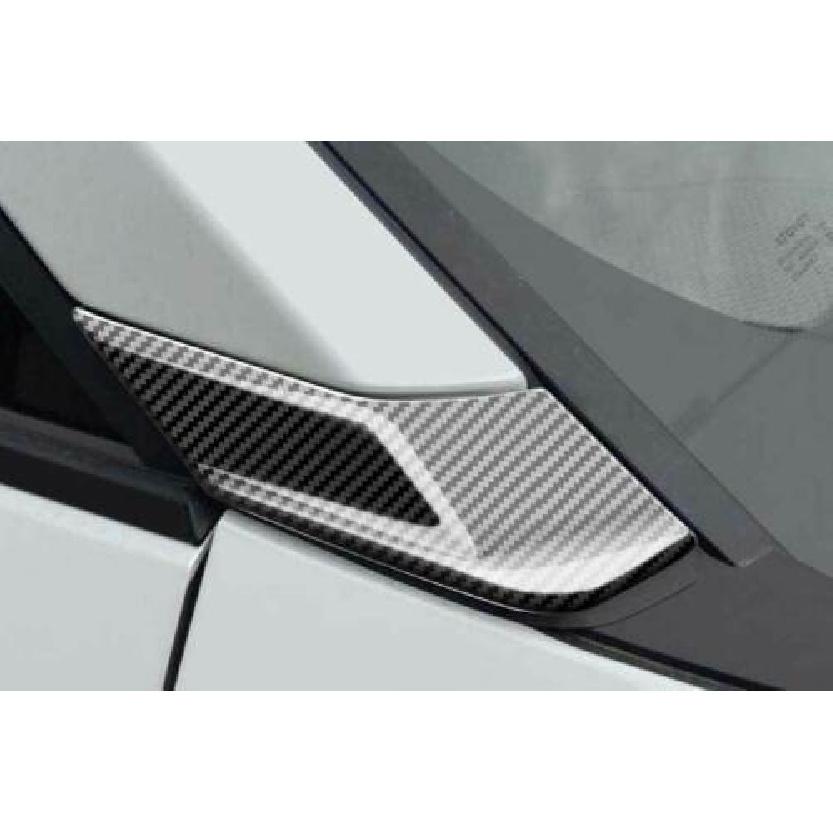 For Toyota Corolla Cross Exterior Window A-Pillar Trim Carbon Fiber -