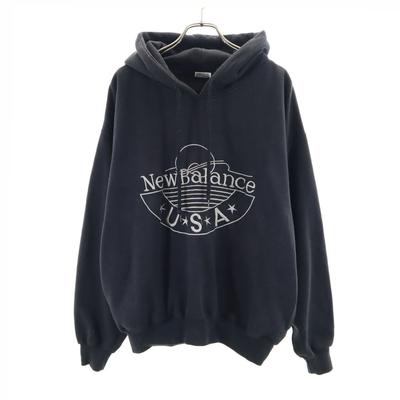 90er Jahre Old Langarm Sweatshirts L schwarz Rückseite gebürstet Damen Gebraucht