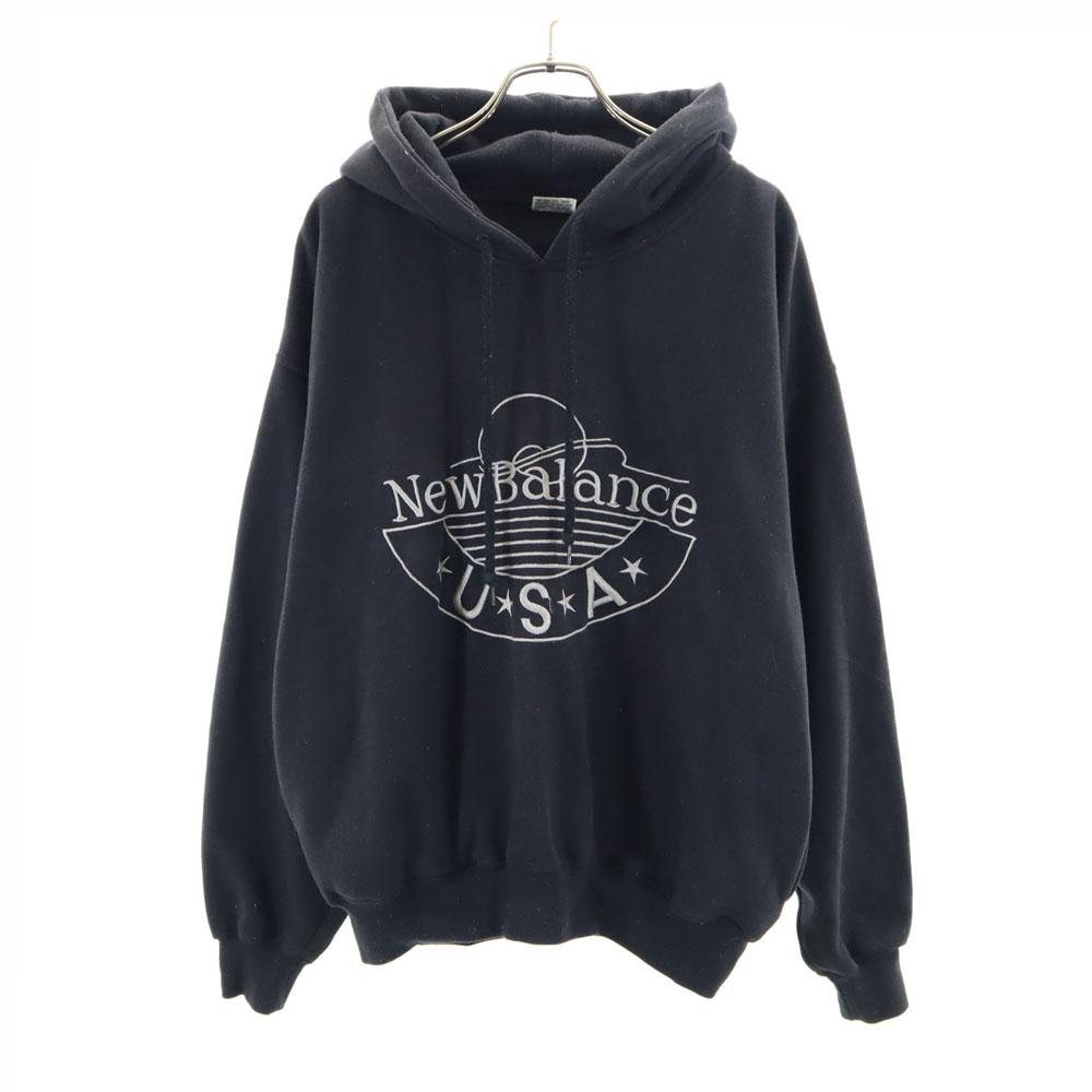 

NEW BALANCE 90s Old Long sleeve Sweatshirts L black Back brushed Women Used