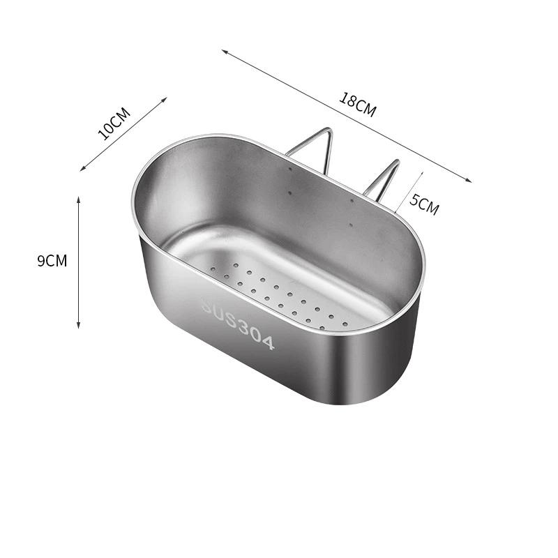 Sus304 Stainless Steel Sink Drain Basket Dual Installation Rustproof Design For Kitchen Vegetable Fruit Washing And Storage