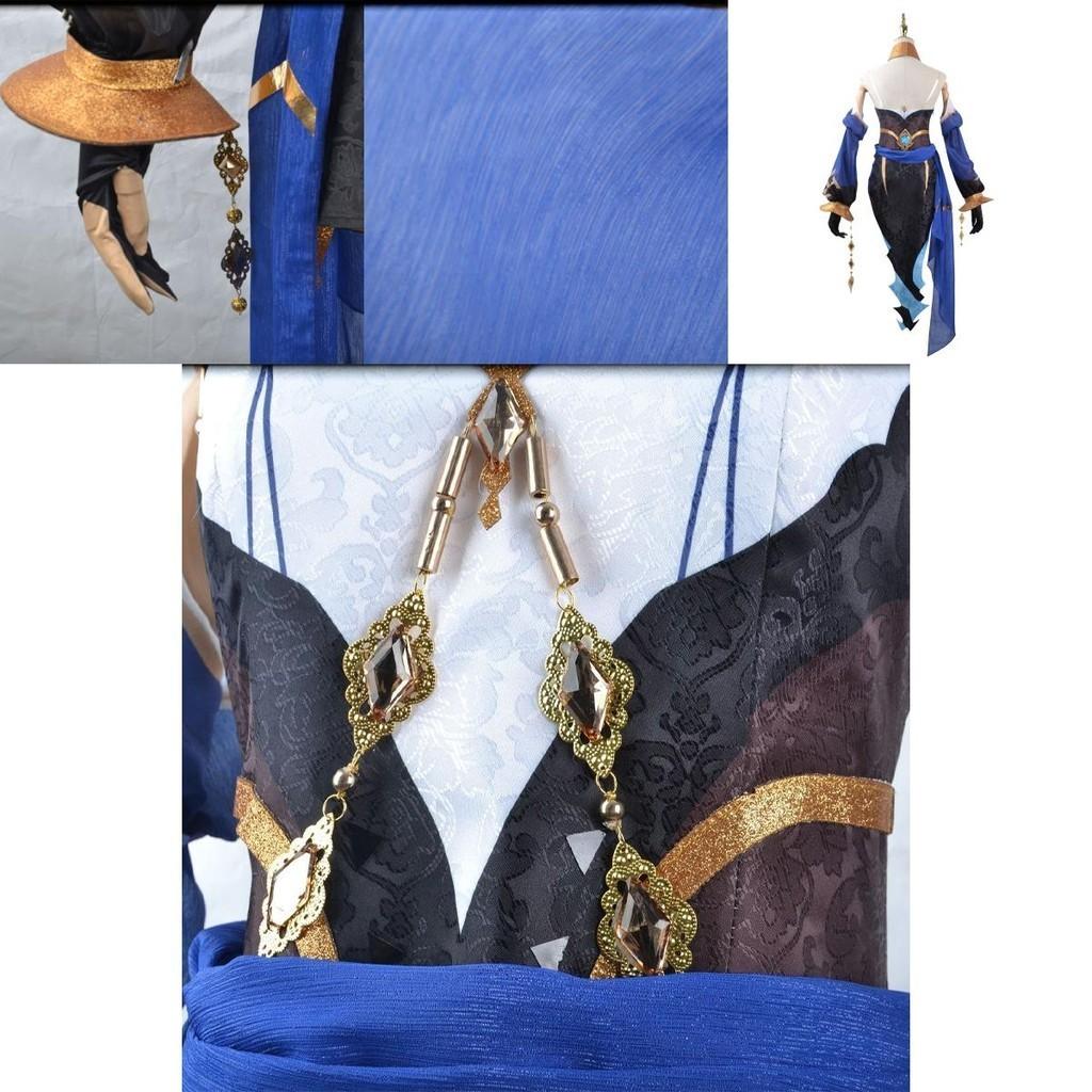 Gorgeous Genshin Impact Layla Cosplay Costume Wig Shoes For Adults Halloween Carnival Party