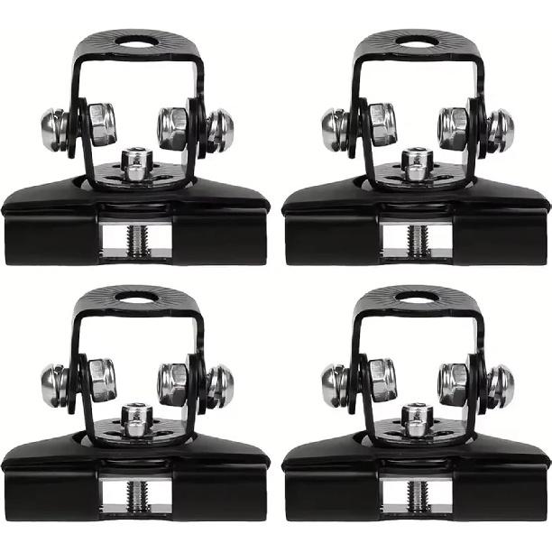 

Ditch Light Brackets 4-Piece Stainless Steel Universal LED Light Bracket Set, Heavy Duty Mount for Engine Bay(Black) чёрный