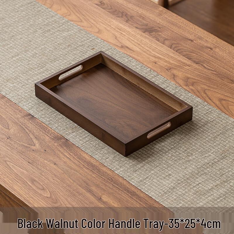New Chinese Style Solid Walnut Wood Tea Tray