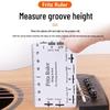 Stainless Steel Guitar String Spacing and Height Measuring Ruler for Electric, Classical, and Bass Guitars.
