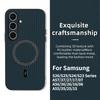 3D Triangle Pattern Leather Magnetic Case for Samsung Galaxy S26/25/24/23 Plus Ultra A57/37/27/17/07/56 Wireless Charging Funda