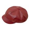 Winter Korean Style Student Cute Versatile Pu British Style Octagonal Hat Pumpkin Hat Korean Leather Beret Women