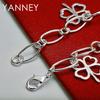 Exquisite 925 Sterling Silver Four-Leaf Clover Bracelet - Women's Gift Jewelry Party Fashion Accessory
