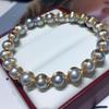 Gold-Plated Freshwater Pearl Bracelet, 6-7mm, Adjustable, Simple and Elegant Style 043