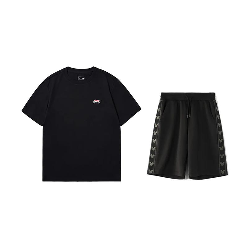 

Li-Ning Casual Loose Short Sleeve T-Shirt And Shorts Set Unisex sets AHSU801-2+YKSV129-2 S