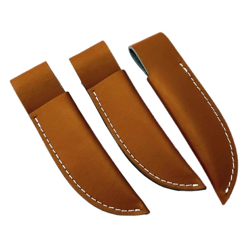 Compact Leather Knife Case with Two Compartments Leather Sheath Knife Pouches Must Have Tool for Outdoor Activities