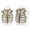 Gothic Style Skeleton Harness PU Skeleton Costume Accessory Creative Cosplay Costume Prop  Party
