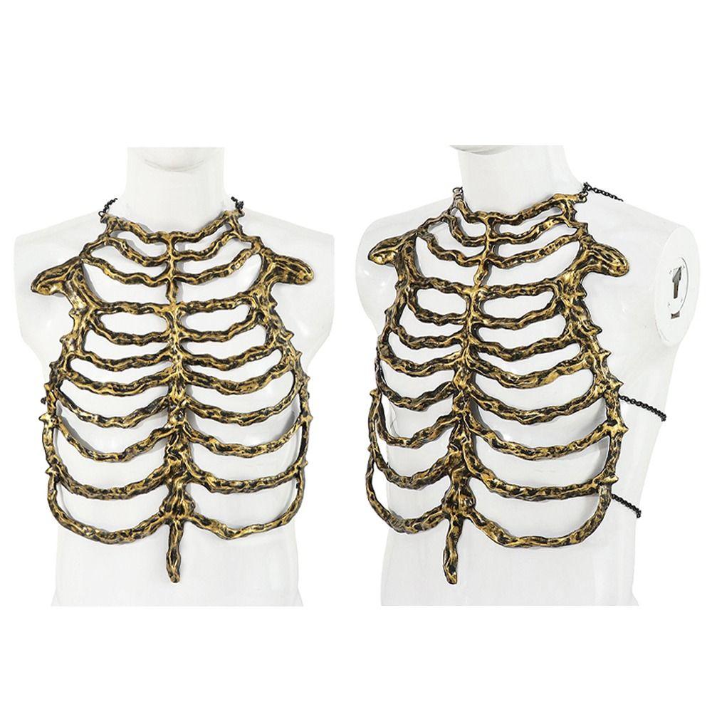 Gothic Style Skeleton Harness PU Skeleton Costume Accessory Creative Cosplay Costume Prop  Party