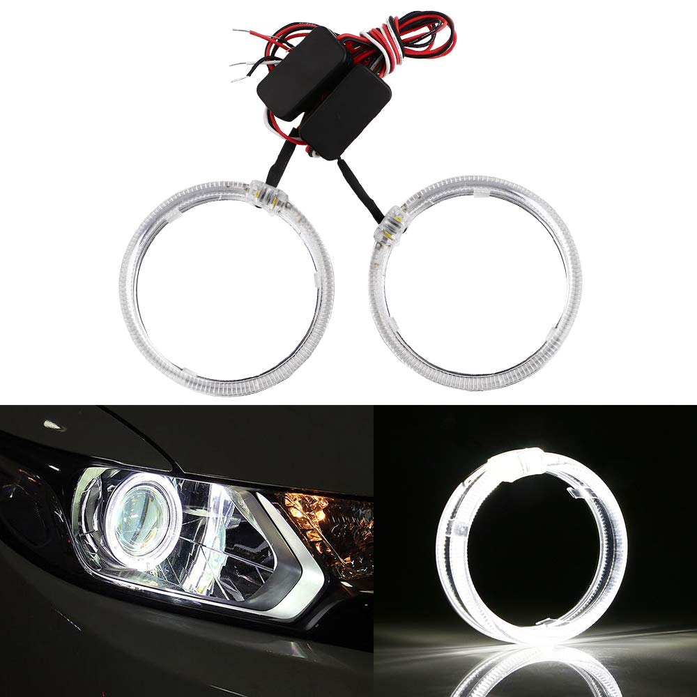 

Ever-Bright COB LED Squid Ring 3.7 inches (95 mm) White Fog Lamp Headlight Non-polarized with Voltage Stabilizer Set of 2 95MM белый