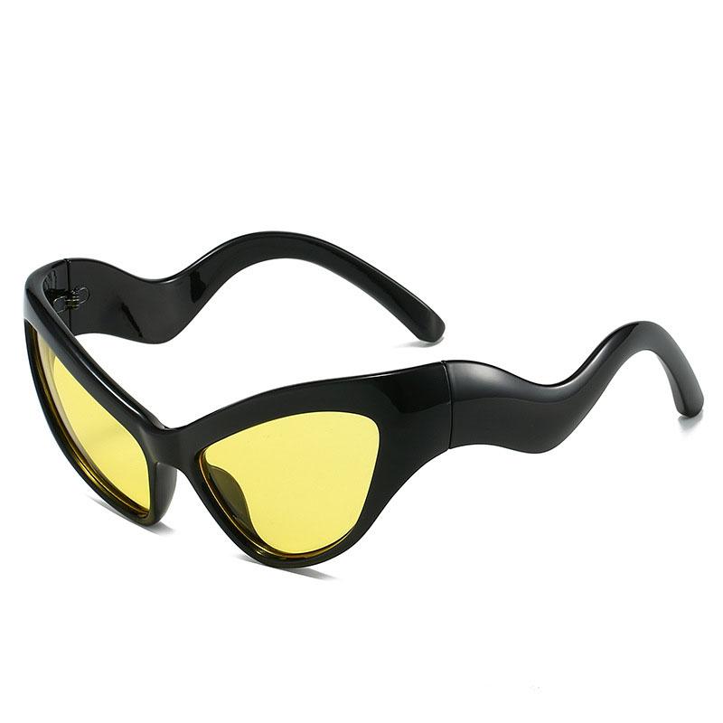 

Y2K Stylish Sunglasses for Women Punk Style Twist Leg Men s Sun Glasses Wind Proof Bicycling Outdoor Sunglasses