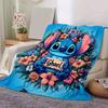 1pz Coperta con Stampa Stitch - Morbida, Coperta per Tutte le Stagioni per Soggiorno, Camera da Letto, Regalo Personalizzato con Adorabile Design Cartoon
