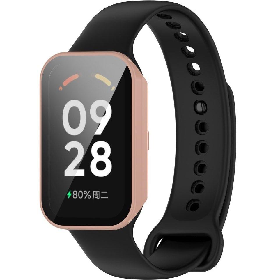 2in1 Case + Tempered Glass for Xiaomi Redmi Band 2 / Xiaomi Smart Mi Band 8 Active, Pink