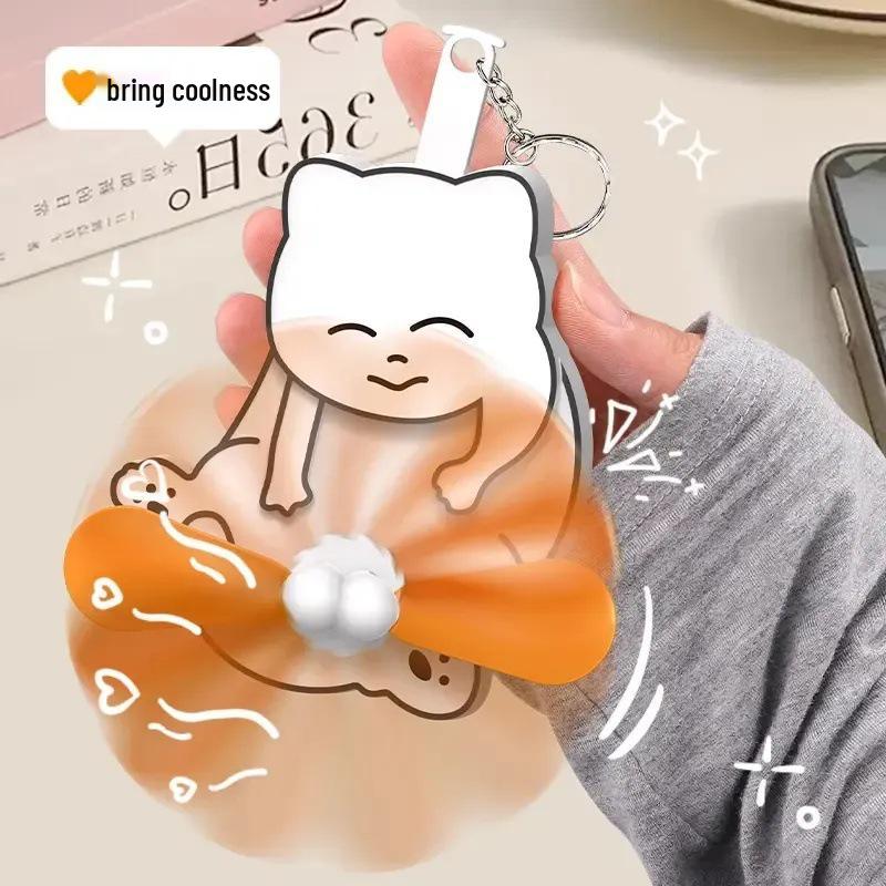 

Newcomer Exclusive: Cartoon Expressive Hand-Crank Fan - Fun Summer Manual Fan with 0.01 Shipping